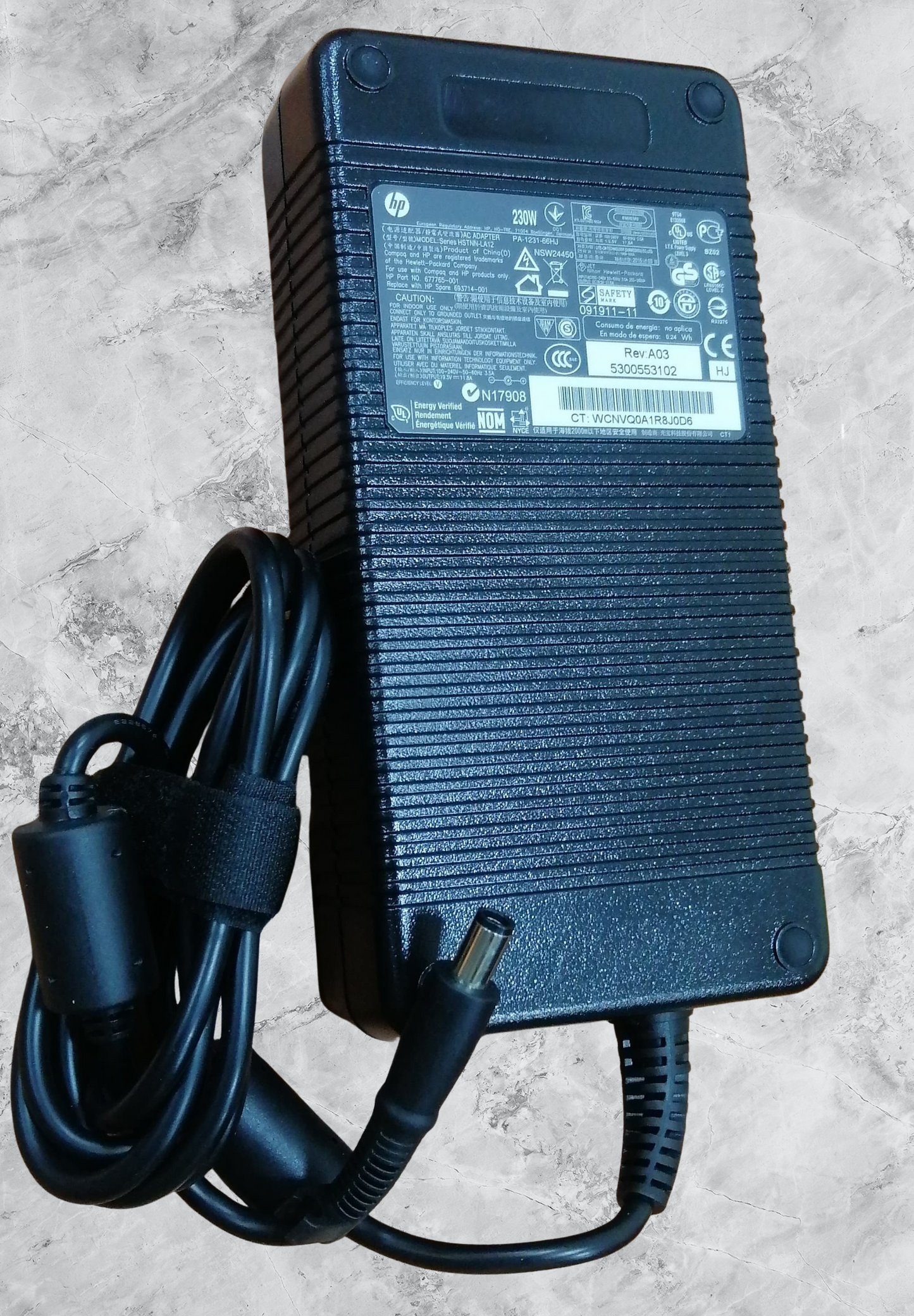 230W Power Adapter – 19.5V, 11.8A HP HSTNN-DA12